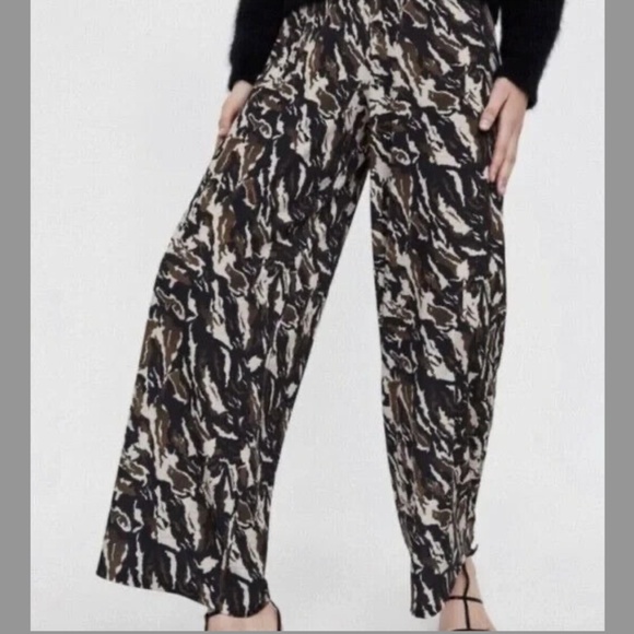 Zara Wide Leg Palazzo Pants Small - Picture 2 of 9